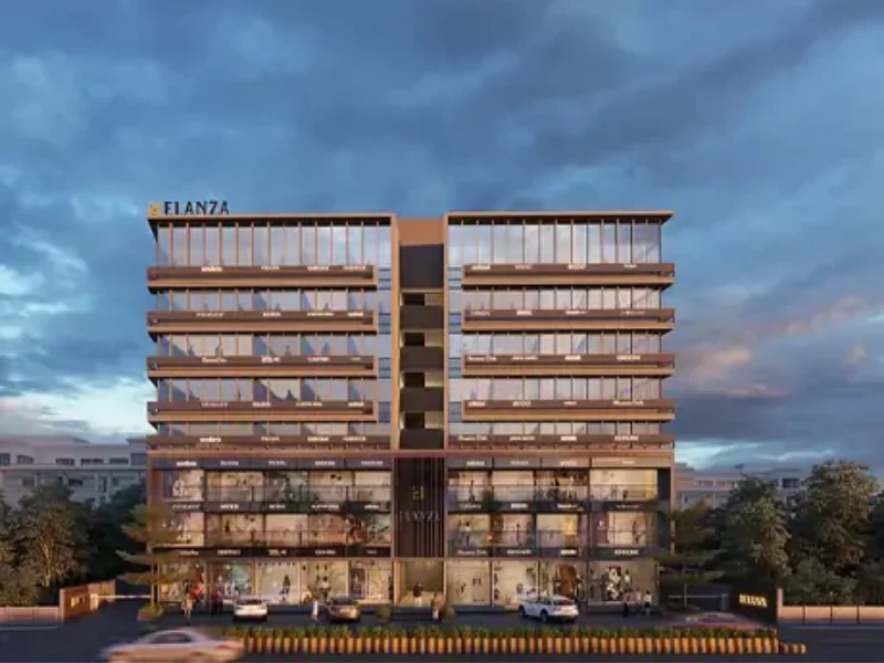 HR Elanza commercial project with 22 parking spaces completed by i-CUBE using smart car parking solutions in India