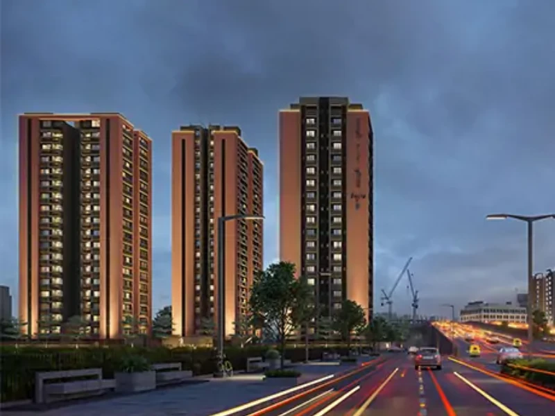 Satyam Skyline 2 residential project with 240 parking spaces completed by i-CUBE using smart car parking solutions in India