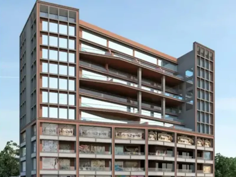 The Plutus commercial project with 50 parking spaces completed by i-CUBE using smart car parking solutions in India